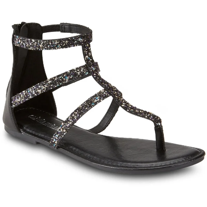 Olivia Miller Womens Gluten Free Zipper Casual Gladiator Sandals