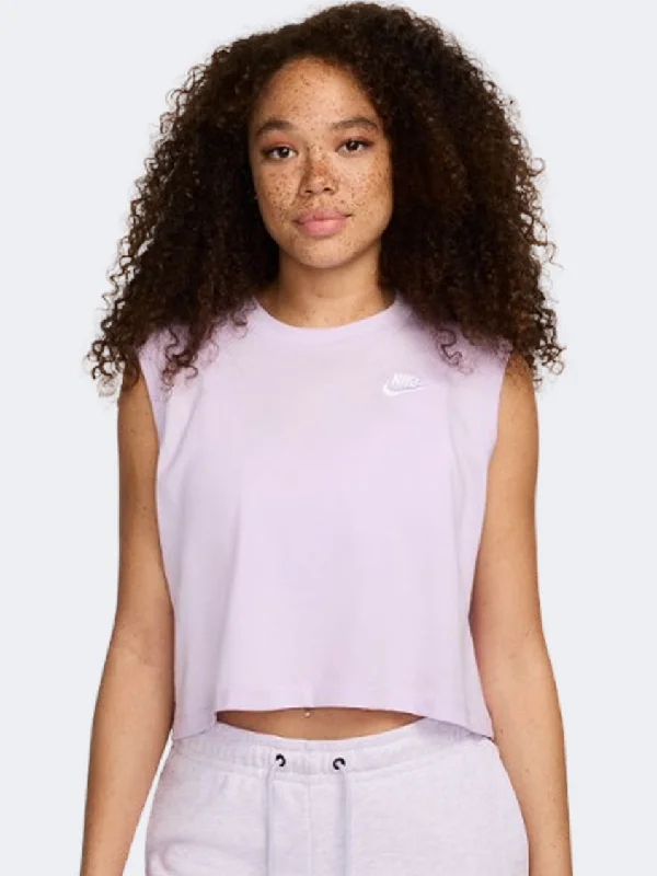 Nike Sportswear Club Women Lifestyle T-Shirt Violet/White