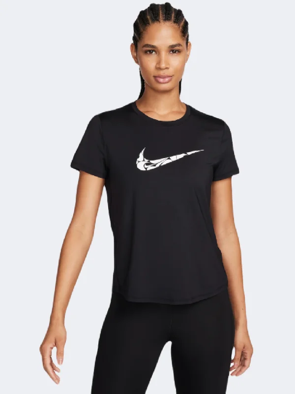 Nike One Swoosh Hbr Df Women Running T-Shirt Black/White