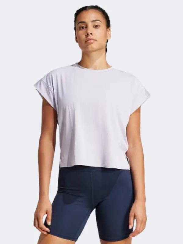 Adidas Studio Women Training T-Shirt Silver Dawn/Grey Two