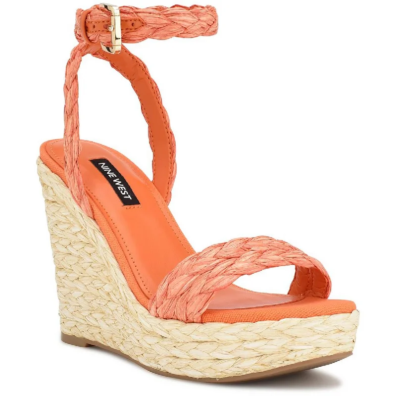 Nine West Womens Henri 3 Adjustable Ankle Strap Espadrilles