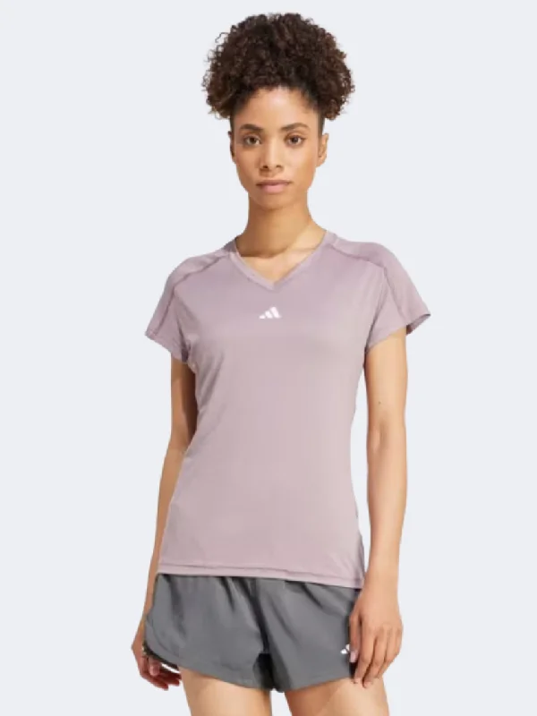 Adidas Essentials Minimal Branding Women Training T-Shirt Shadow Fig