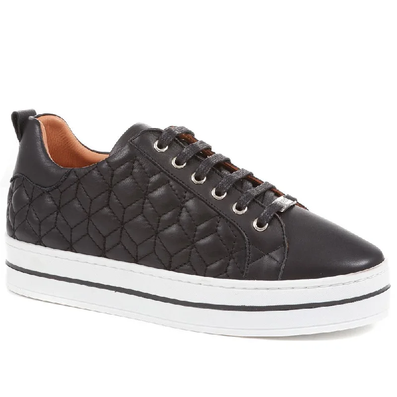 Alexandrite Leather Quilted Trainers - ALEXANDRITE / 323 645