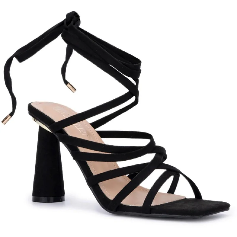 Olivia Miller Womens Omra-8601 Strappy Square Toe Heels