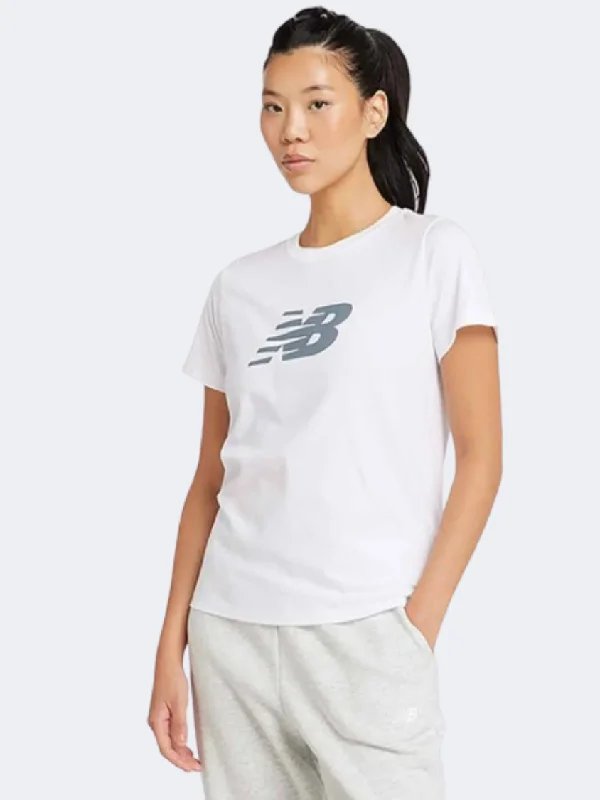 New Balance Jersey Graphic Women Lifestyle T-Shirt White