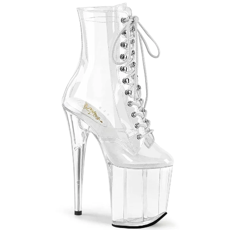 FLAMINGO-1020C Clear Calf High Boots