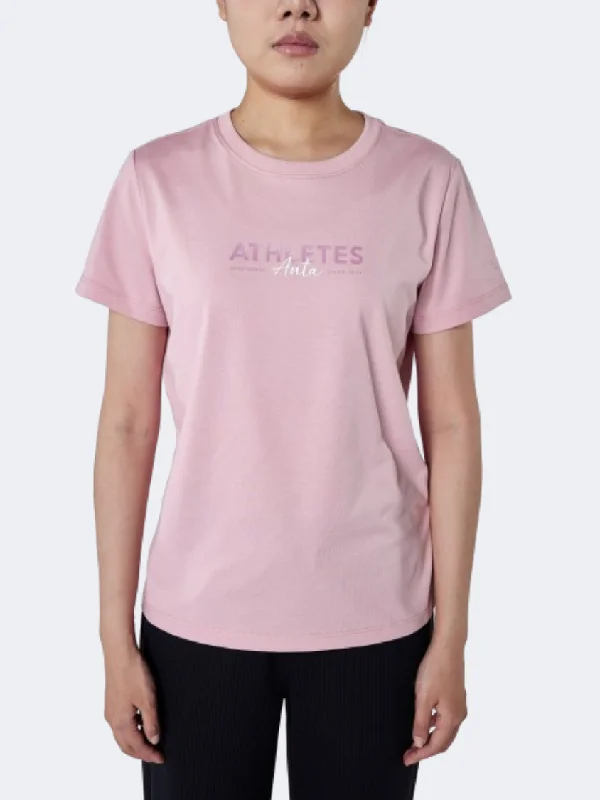 Anta Group Purchase Women Training T-Shirt Pink