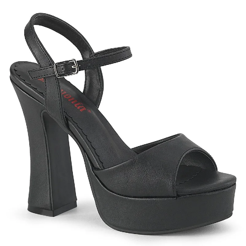 Demonia DOLLY-09 | Black Vegan Leather Sandals