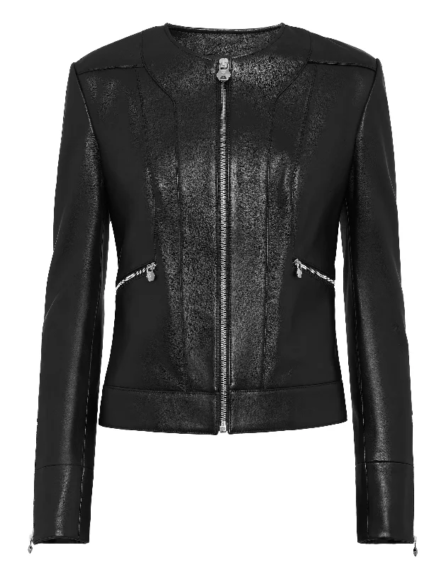 Leather Biker Jacket LS