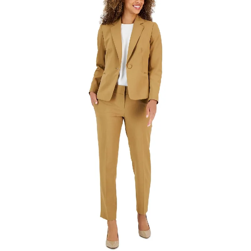 Le Suit Womens Petites Knit Straight Leg Dress Pants