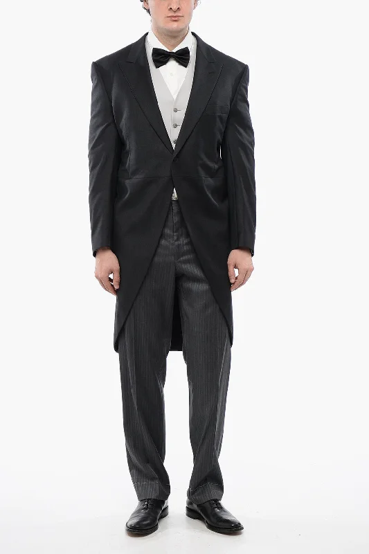 Corneliani Virgin Wool Center Vent Peak Lapel Ceremonia Ceremony Groom