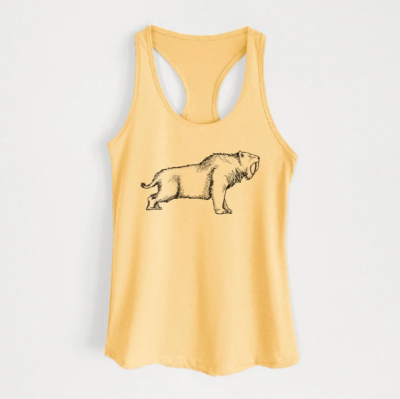 Saber-toothed Tiger - Smilodon - Women's Racerback Tanktop