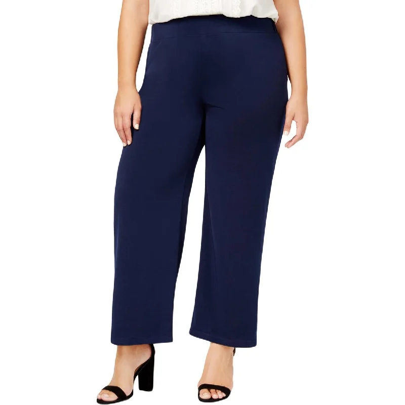 NY Collection Womens Petite Pull On Wide Leg Pants