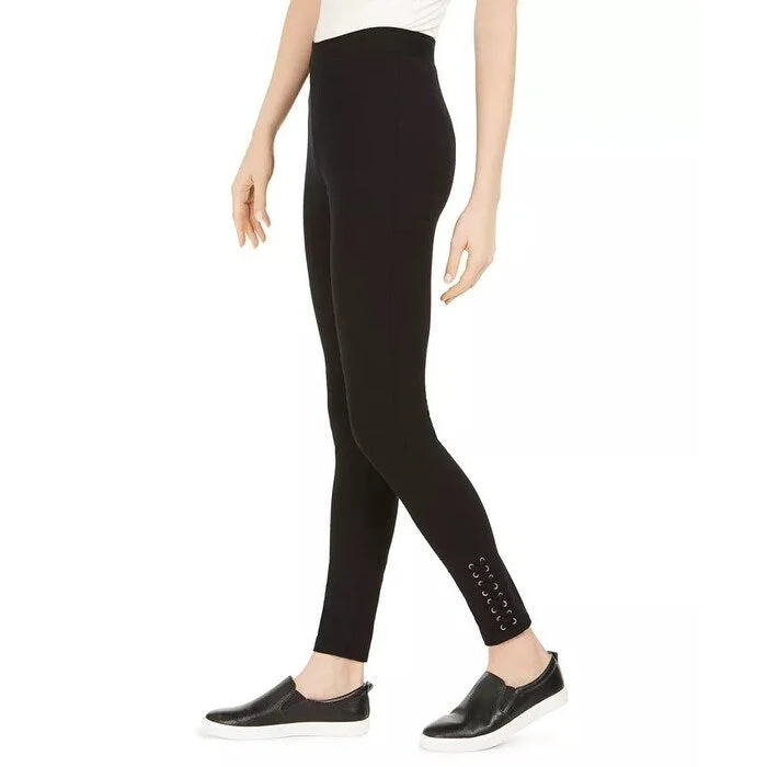 Style & Co Women's Lace-Up Leggings Black Size X-Large - XL