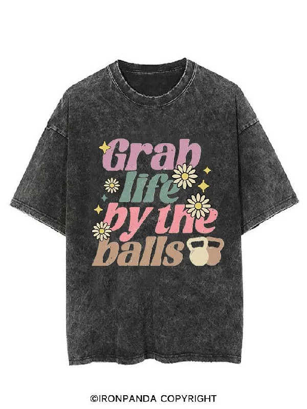 GRAB LIFE BY THE BALLS VINTAGE GYM SHIRT