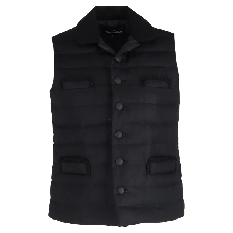 Tricot Comme des garçons Puffer Vest in Black Wool