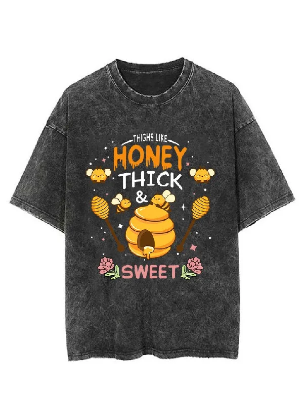 THIGHS LIKE HONEY THICK AND SWEET VINTAGE GYM SHIRT