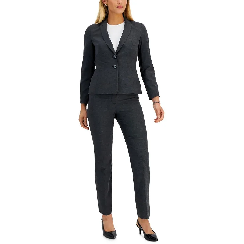 Le Suit Womens Petites Knit Straight Leg Dress Pants