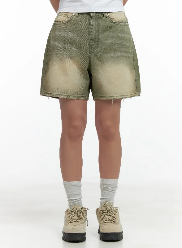 Distressed Washed Shorts CL417