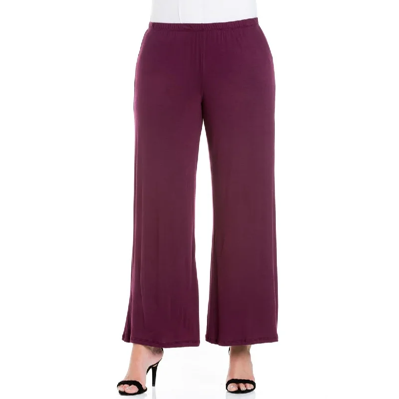 24seven Comfort Apparel Womens High Rise Wide Leg Palazzo Pants