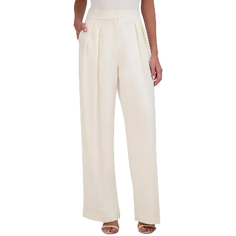 Womens Pleated Wide Leg Wide Leg Pants