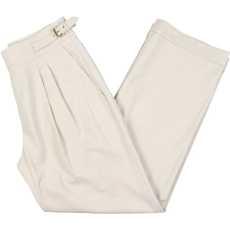 Lauren Ralph Lauren Womens Wool Blend Twill Straight Leg Pants