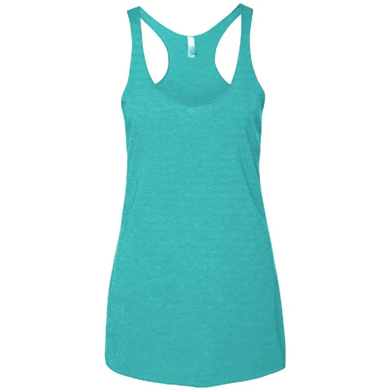 Next Level Women's Tahiti Blue Triblend Racerback Tank