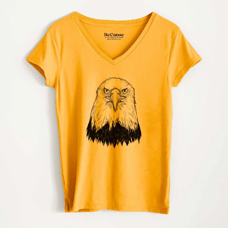 Haliaeetus Leucocephalus - American Bald Eagle - Women's 100% Recycled V-neck