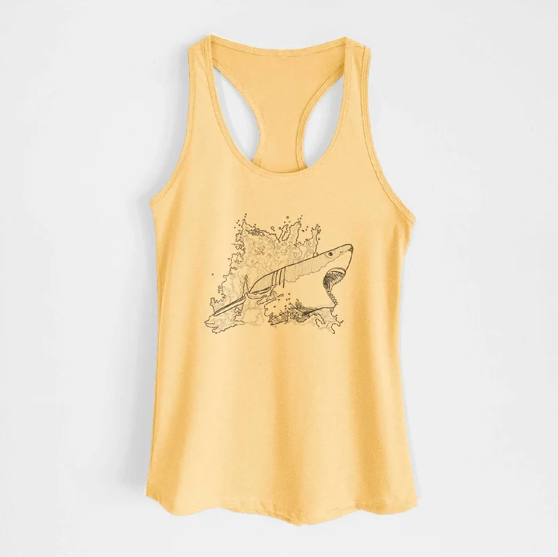 Great White Shark in Water - Women's Racerback Tanktop