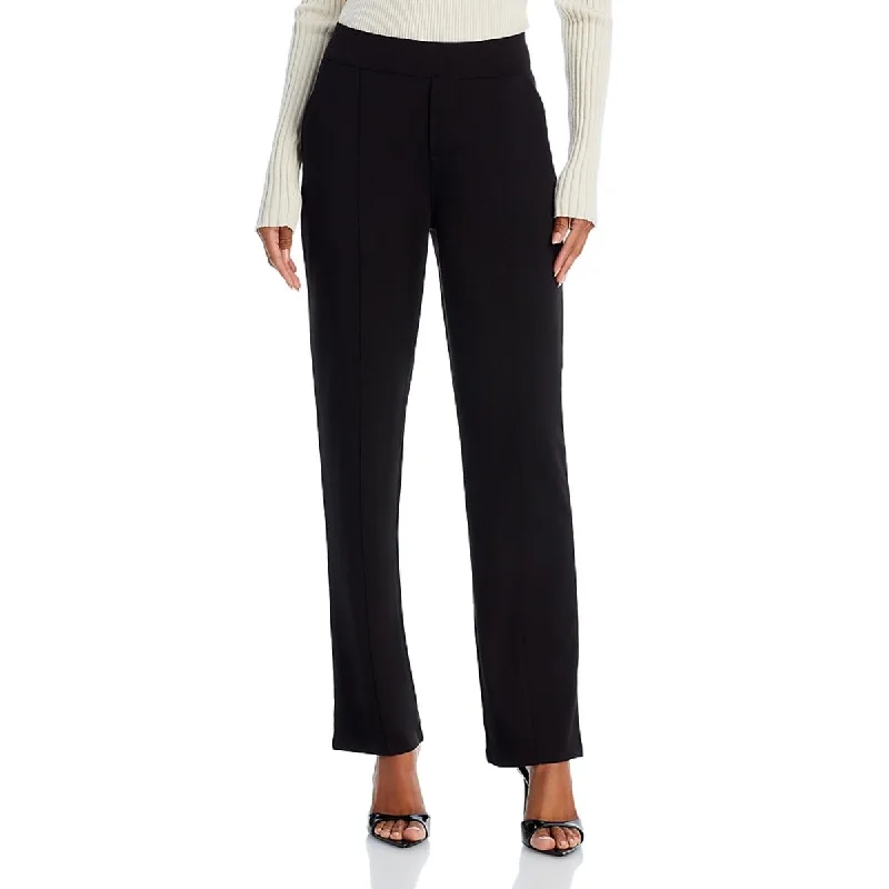 Hue Womens High Rise Straight Leg Trouser Pants