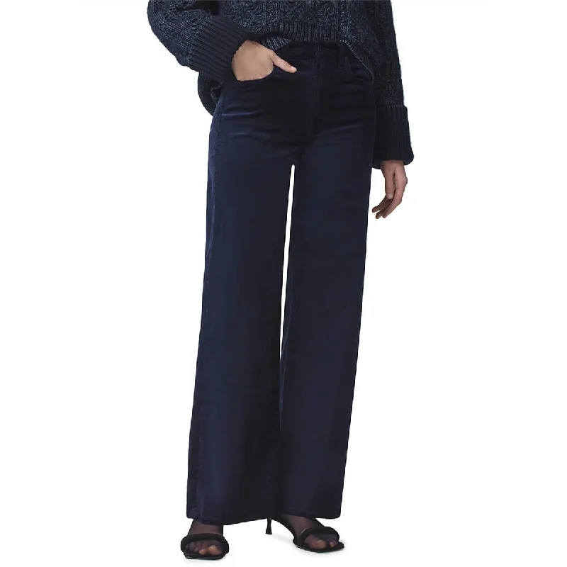 Citizens of Humanity Womens Paloma Velvet High Rise Wide Leg Pants