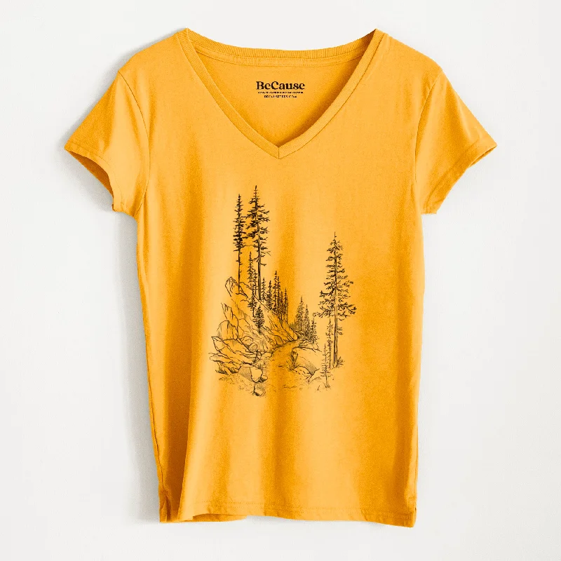 Into the Woods - Hiking - Women's 100% Recycled V-neck