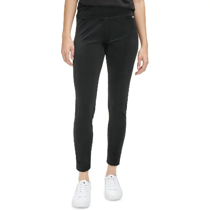 Womens Velour Pull On Leggings