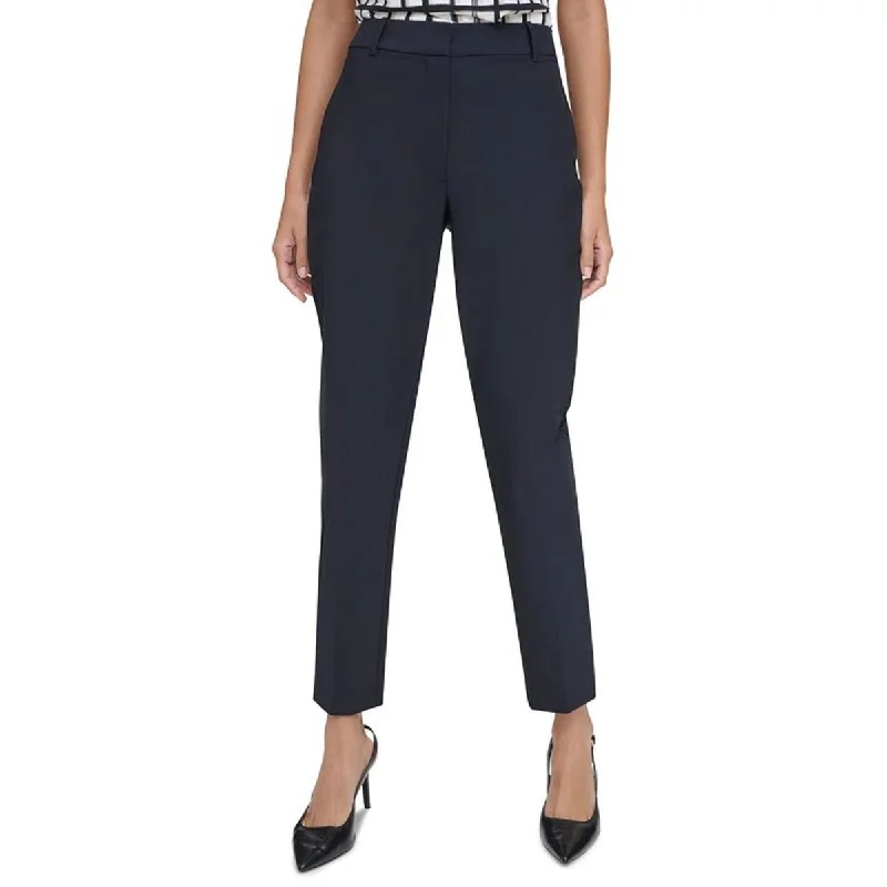 Calvin Klein Womens Straight Leg High Rise Dress Pants