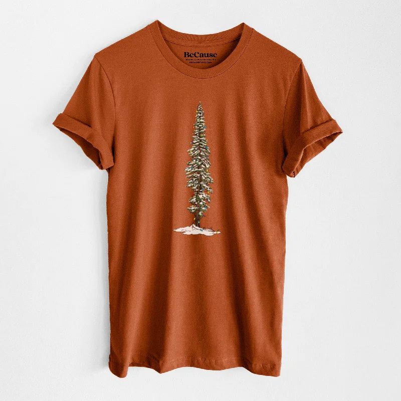 Christmas Redwood Tree - Lightweight 100% Cotton Unisex Crewneck