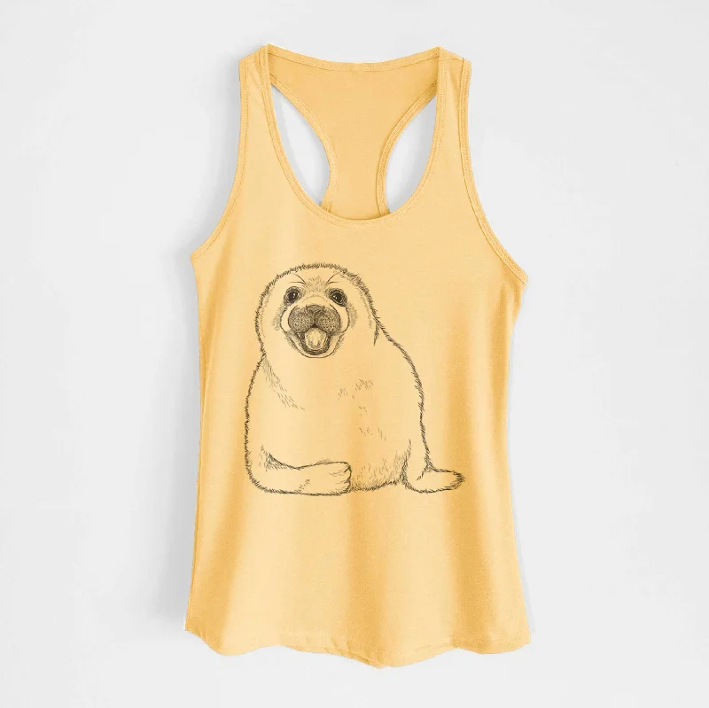 Harp Seal Pup - Pagophilus groenlandicus - Women's Racerback Tanktop