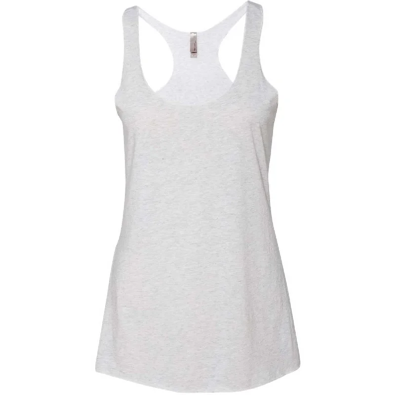 Next Level Women's Heather White Triblend Racerback Tank