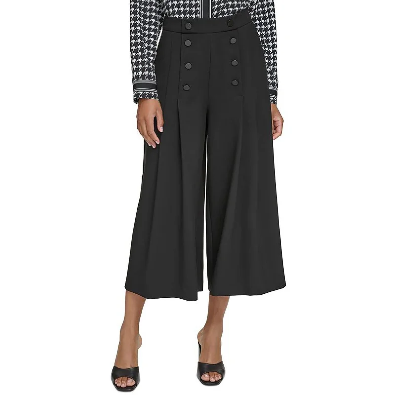 Karl Lagerfeld Womens Button Sailor Wide Leg Pants