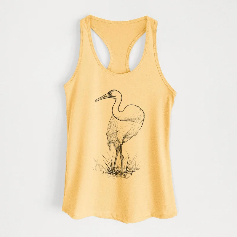 Whooping Crane - Grus americana - Women's Racerback Tanktop