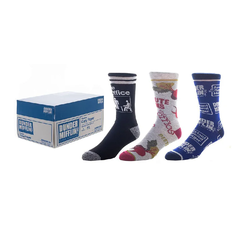 The Office 3 Pair Crew Sock Box Set