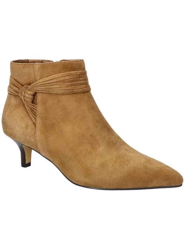 Jani Womens Suede Ankle Booties