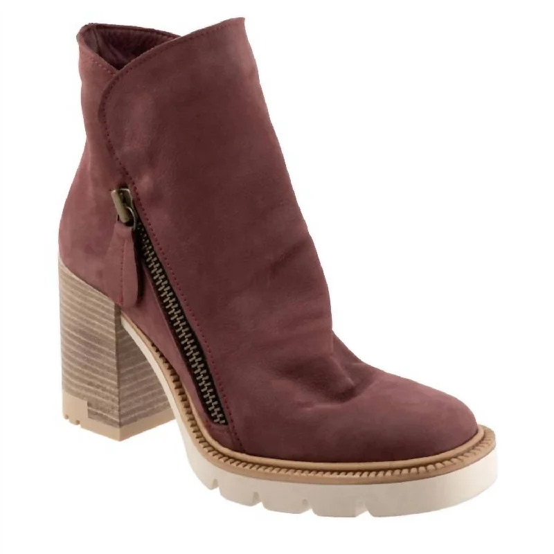 Women's Elliot Ankle Boots In Dark Wine