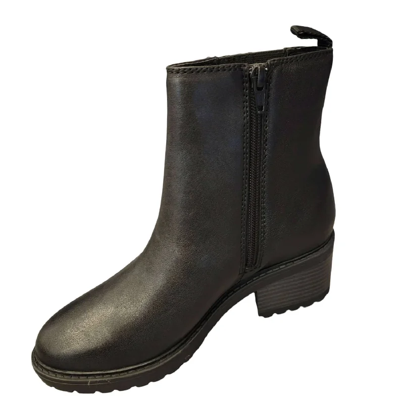 Women's Meara Leather Boots In Black