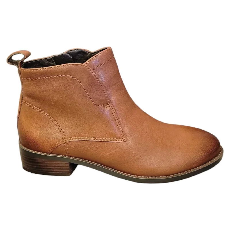 Women's Nico Leather Ankle Boots In Cuoio (Brown)