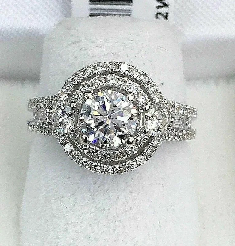 1.58Carats t.w. Diamond Wedding/Engagement Ring 0.71 Carat Center Diamond 18K