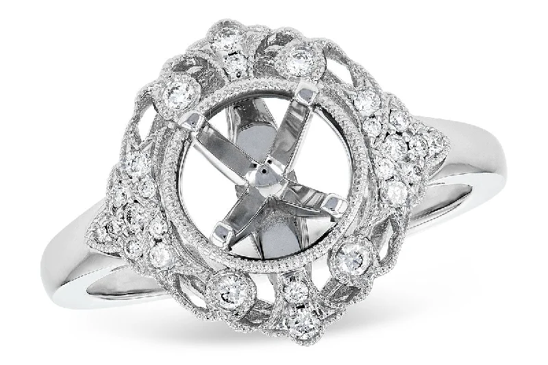 14k White Gold and Diamond Ring Mounting