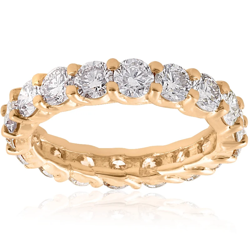 3 1/2 ct Diamond Eternity Ring 14k Yellow Gold