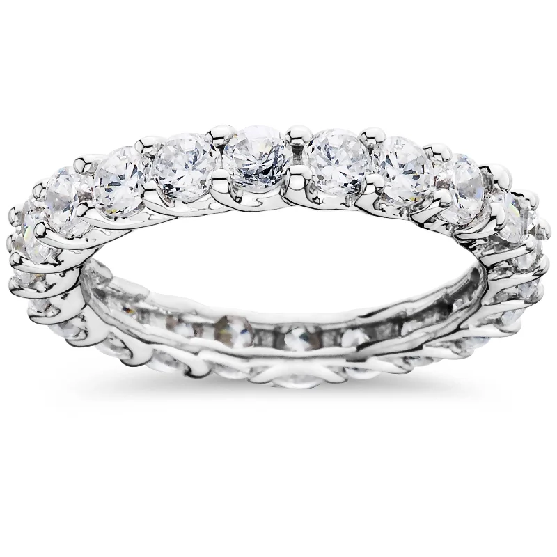 3 1/2CT Diamond Eternity Ring 14K White Gold