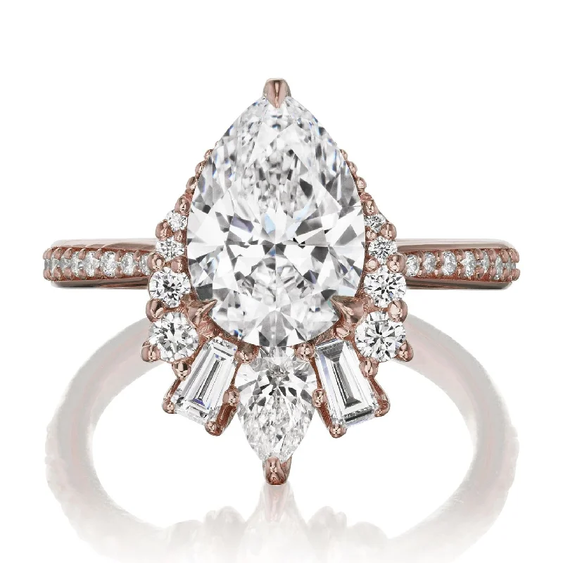 ・ARTEMIS・Pear Lab-Grown Diamond Center (VS1/F), Diamond Accents (2.38ctw+)