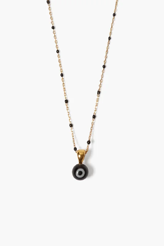 Izmir Evil Eye Necklace Black